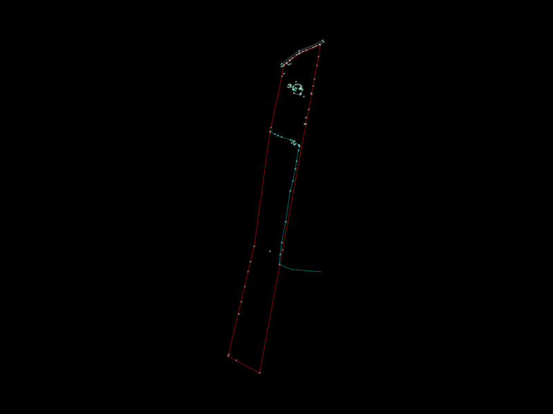 Georeferenced topographical survey of a property in Florianópolis