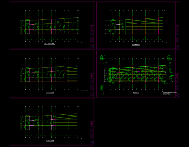 Structural beam layouts DWG
