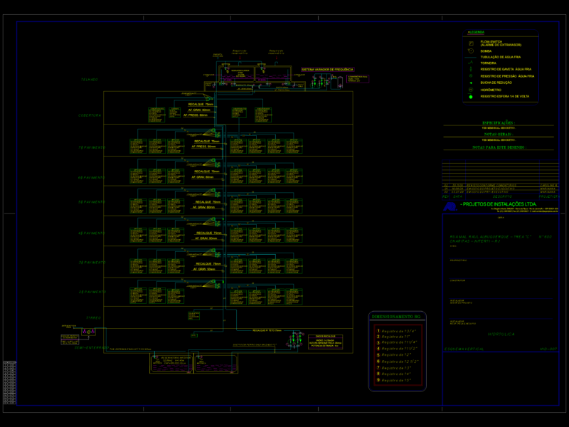7-Story Residential Hydraulic Riser with 100kL/50kL Reservoir System