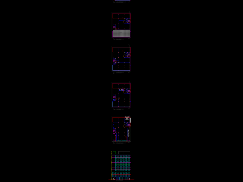 9-Story Commercial Building Renovation Plans and Front Elevation