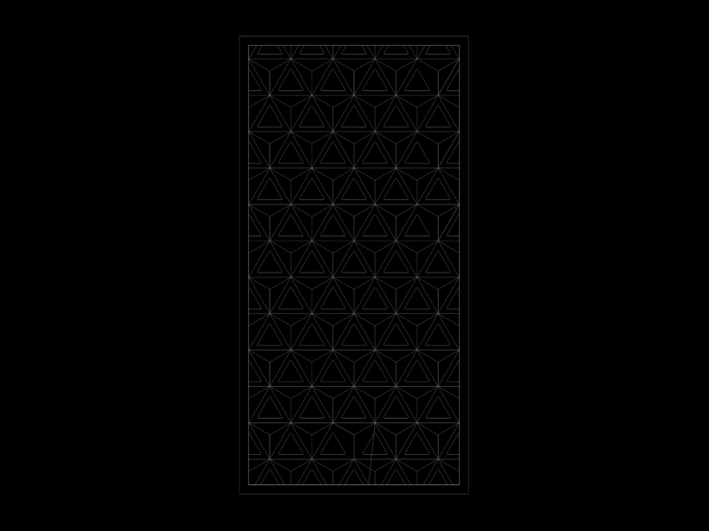 Triangle pattern screen panel