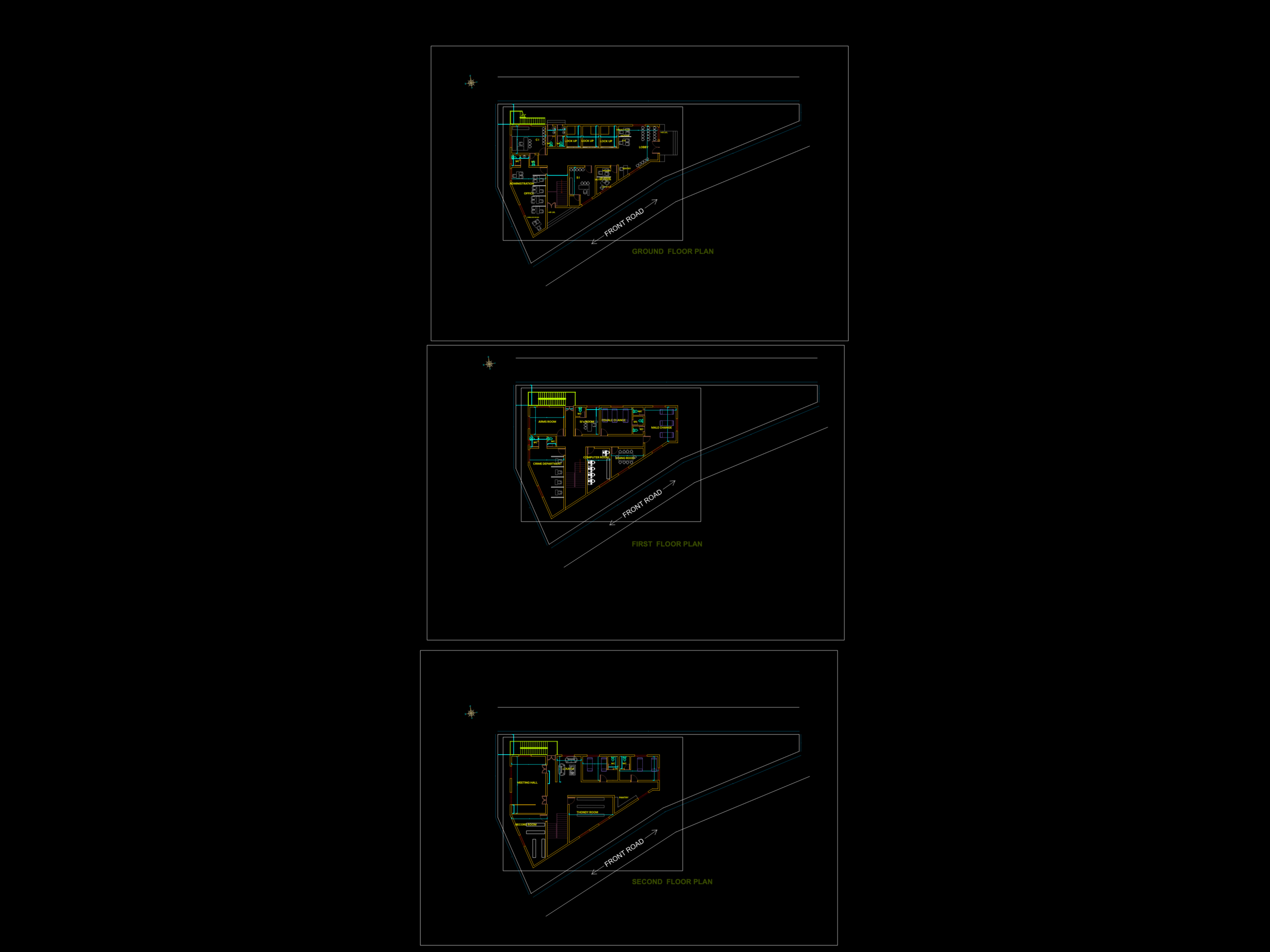 Police Station Floor Plans DWG Layout | Designs CAD