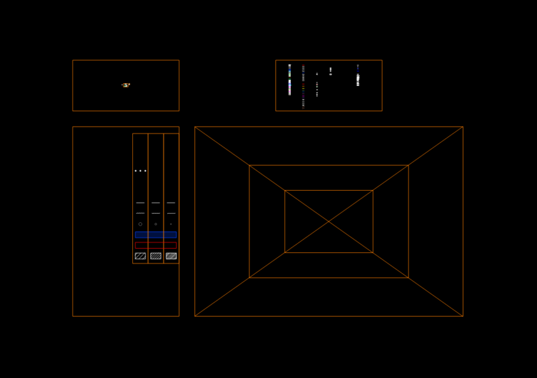 Hazmat survey CAD template with symbols for asbestos, lead, monitoring wells, and remedial excavation plan views.