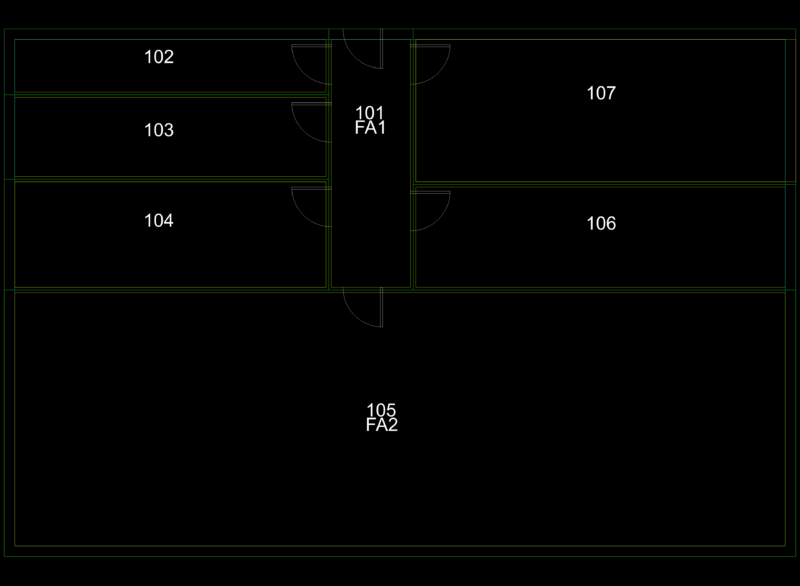 Basic Floor Plan Layout for Office or Clinic DWG