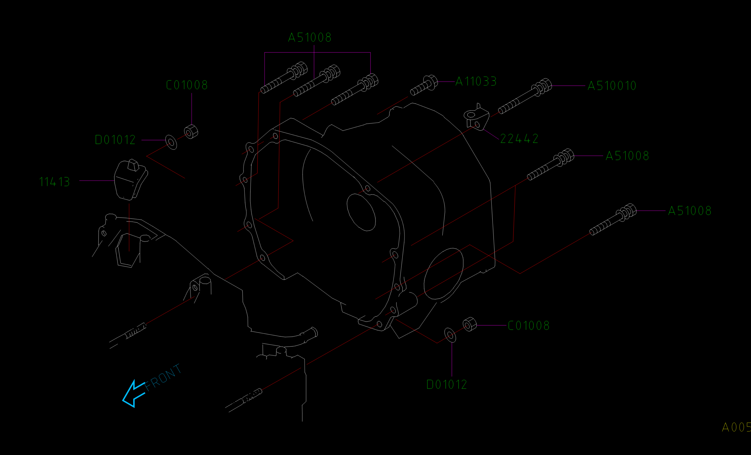 Transmission Housing Exploded View CAD | Designs CAD