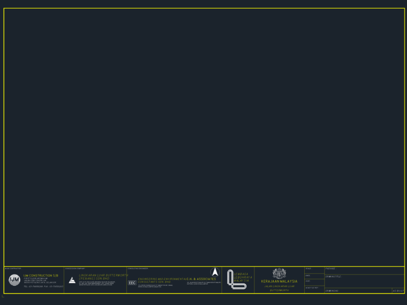 Malaysian highway project as-built title block and border