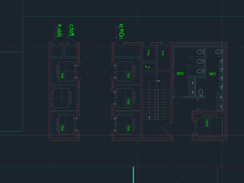 9th floor plan for 96sqm commercial rental space