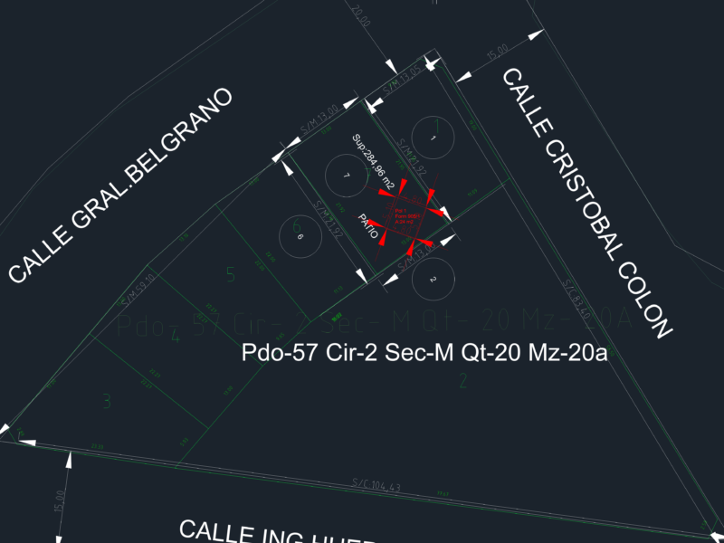 Property Survey Plot and Lot Division Plan