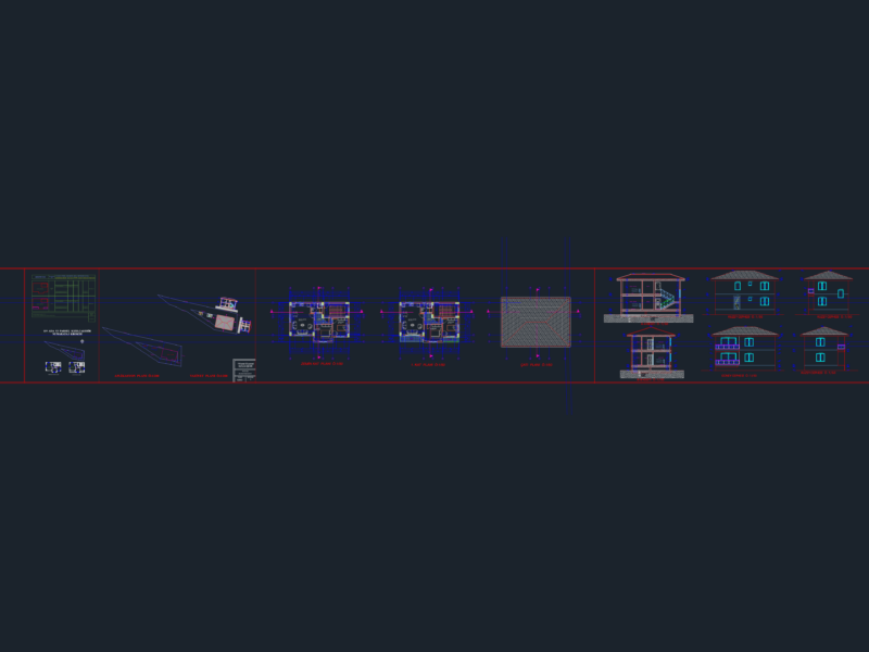 Kizilcaşehir house architectural dwg