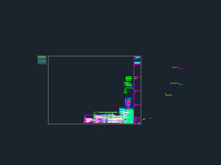 CAD plan view of commercial kitchen MEP rough-in for blast chillers, exhaust hoods, and plumbing layouts.