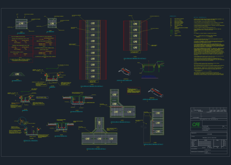 CFE trench and duct details