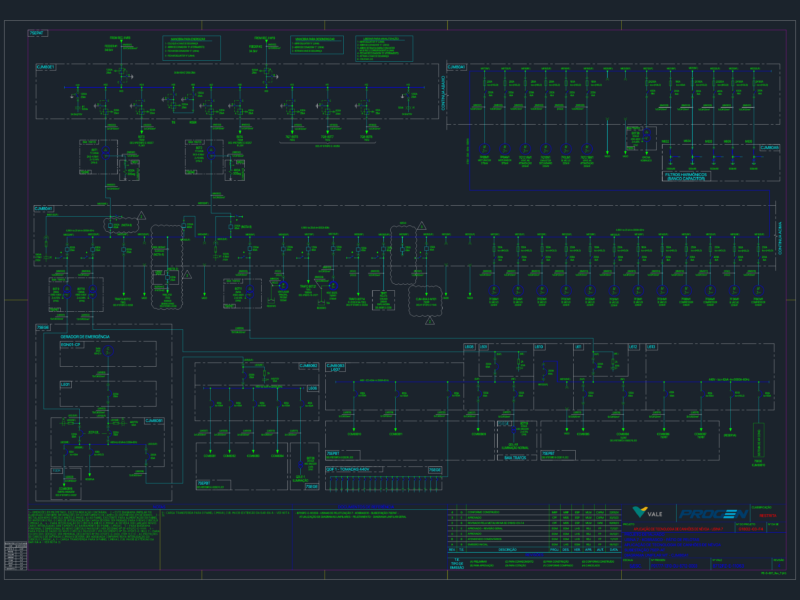 Substation Single Line Diagram DWG
