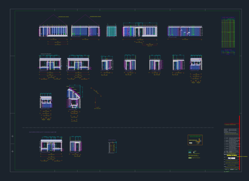 Structural wall elevations DWG