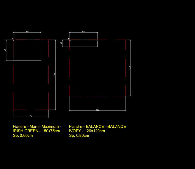 Fiandre Marmi Maximum and Balance Tile Slab Details DWG