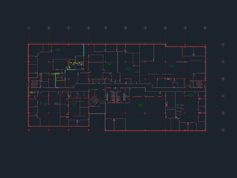 Second floor suite layout