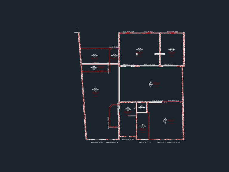 Ground floor formwork plan CAD drawing showing structural layout and annotations.