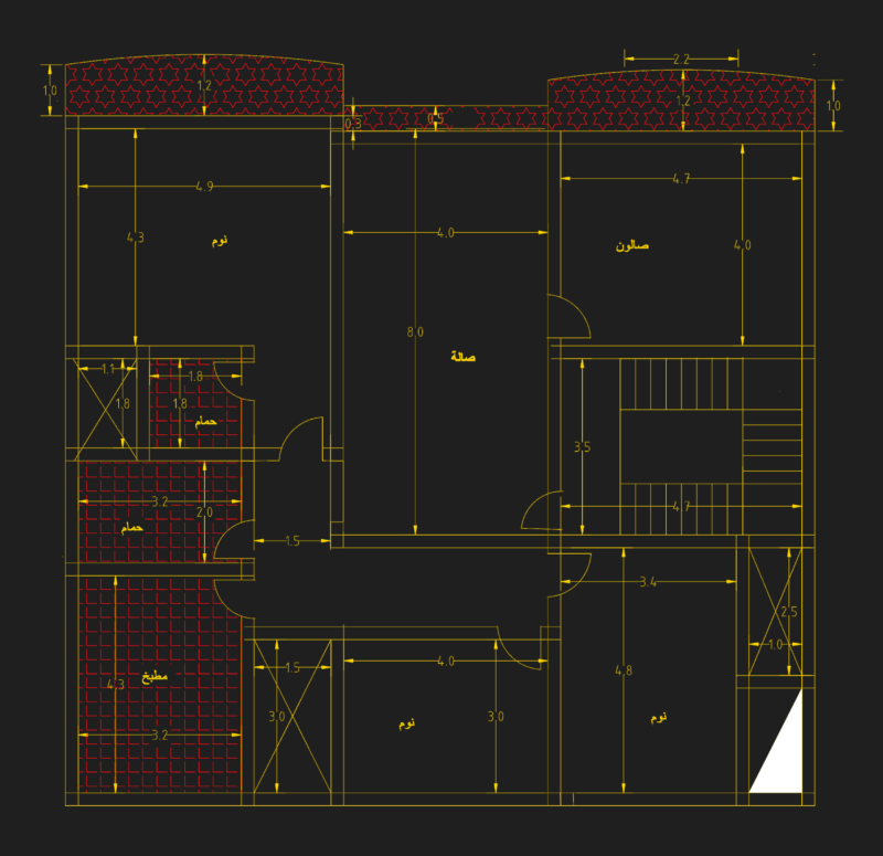 Multi-Story Residential Floor Plan Layout