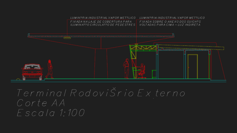 304sqm Terminal Rodoviário Externo Bus Station Layout