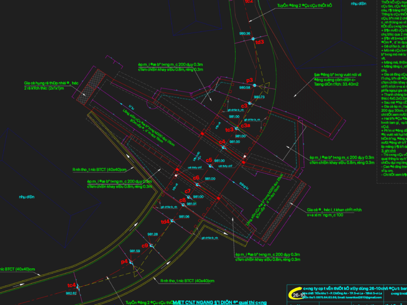 0.65HL93 PÁ HỘC SPILLWAY BRIDGE DWG