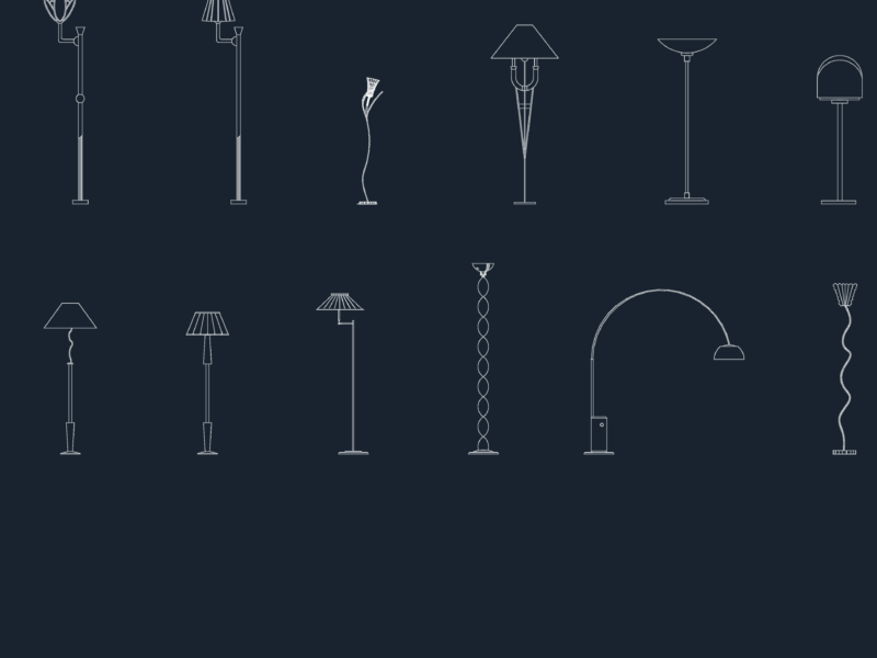 12 MODERN FLOOR LAMPS