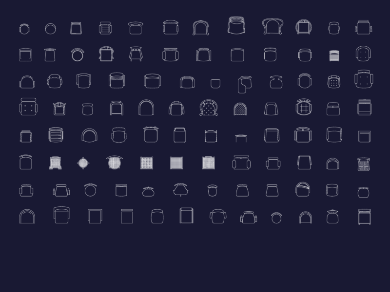 164 metric chair plan blocks for interior layouts