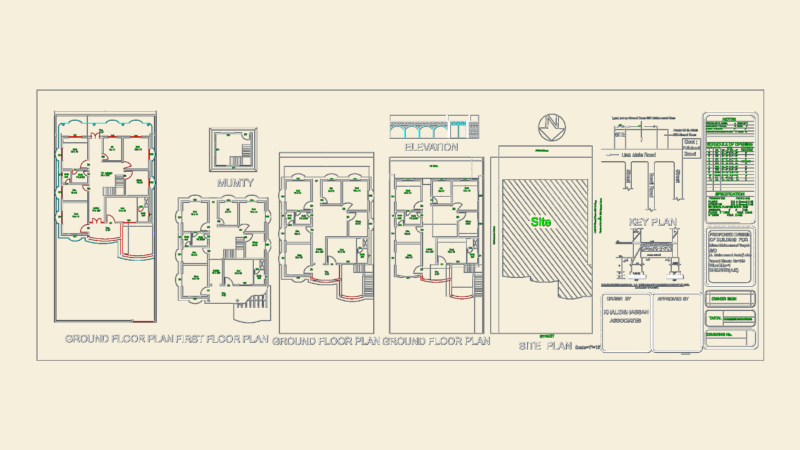3825 SFT House Plan DWG