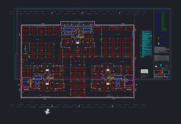 CAD floor plan of a 3rd sub-basement parking level featuring stalls, structural columns, and technical annotation tables.
