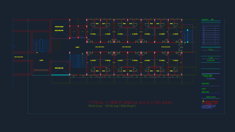521 sqm hospital floor plan and site layout for Bishop Benziger