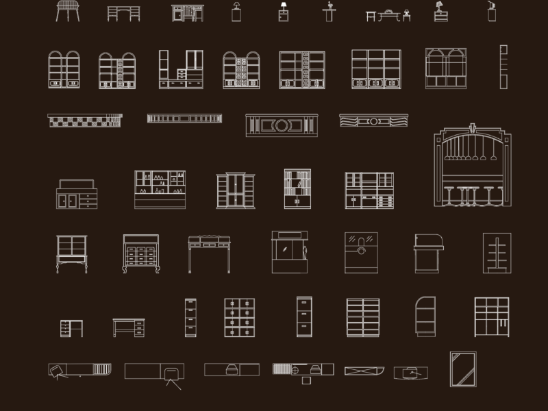 Auxiliary furniture elevations