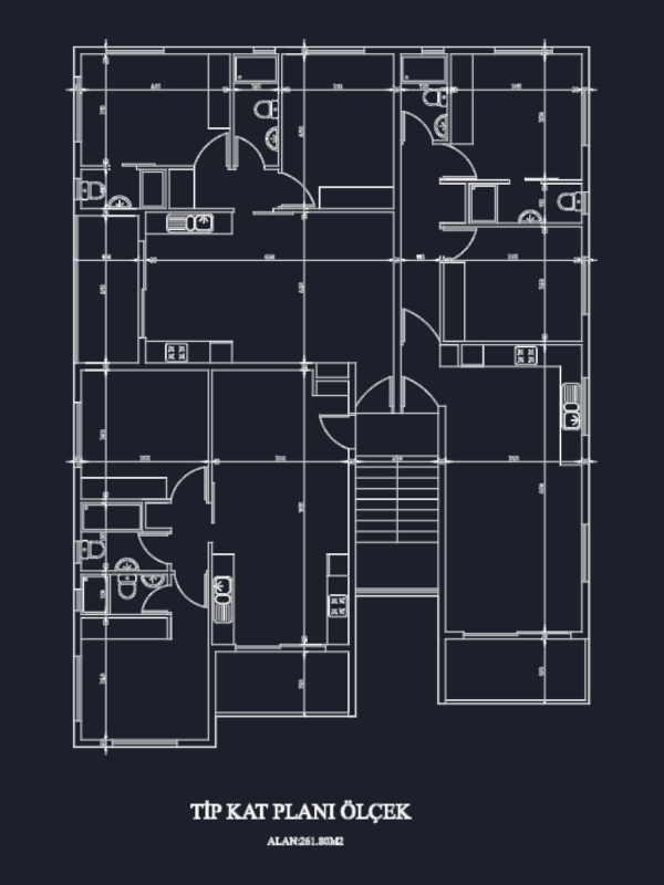 Multi-unit Apartment Floor Plans with Basement and Area Specs