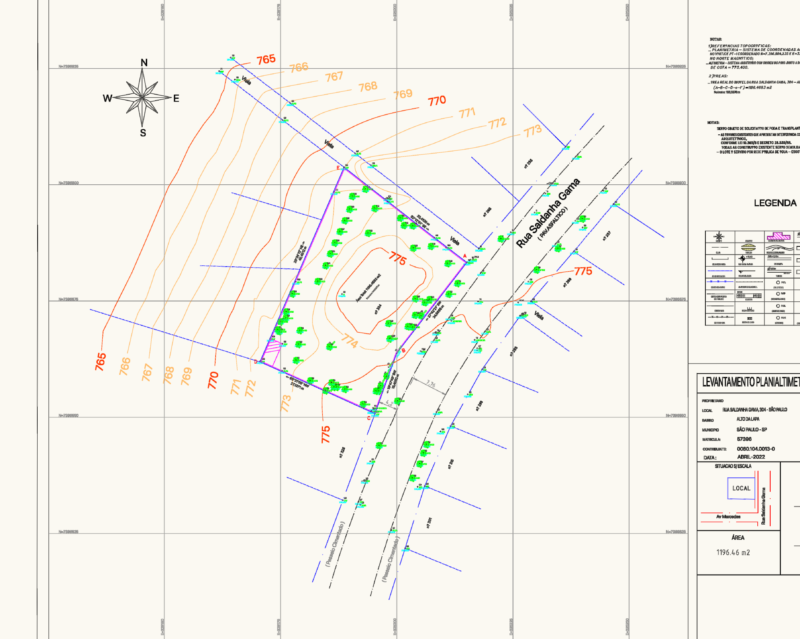 TOPOGRAPHIC SURVEY SAO PAULO DWG