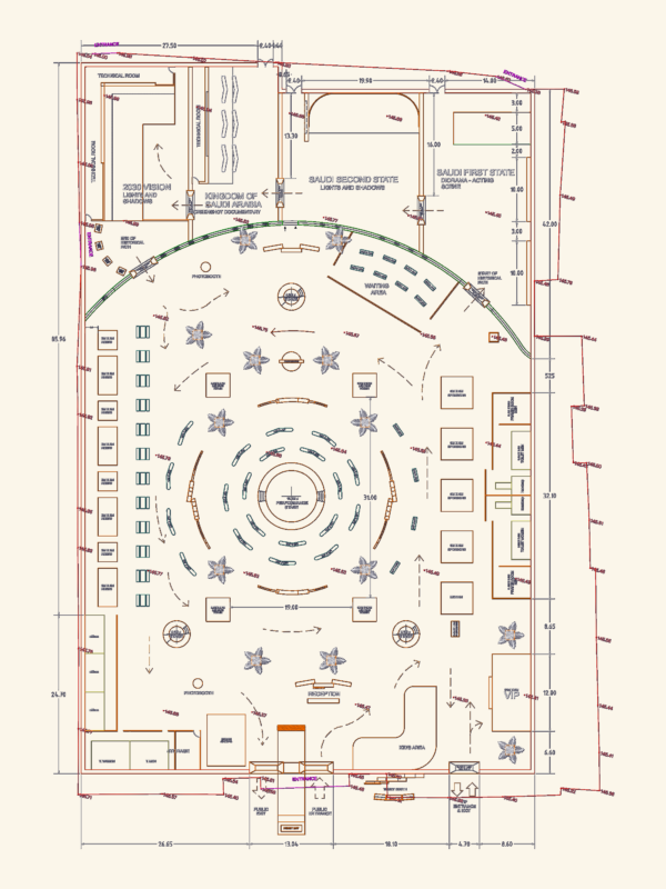 Al Ahsaa Cultural Pavilion Floor Plan and Event Layout