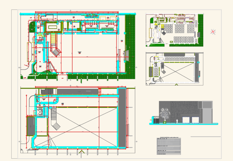 Aldeia’s Eventos 1,169 m² social hall architectural project