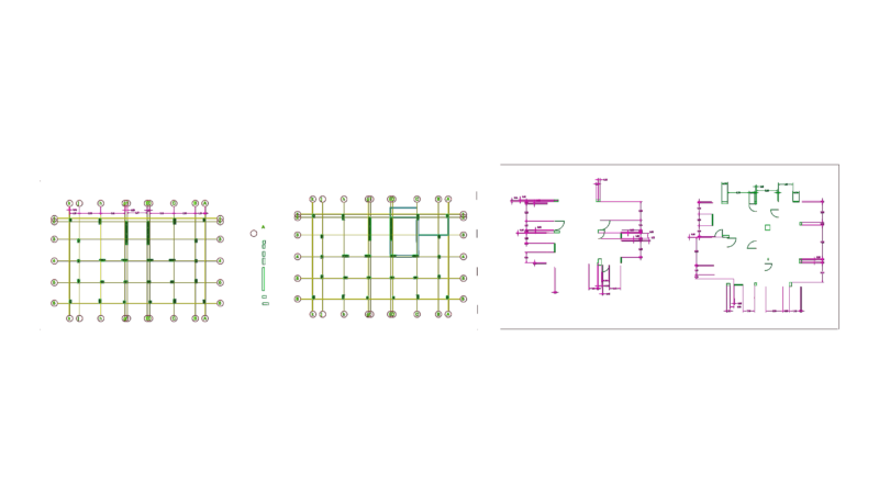 Detailed Residential First Floor Architectural and Structural Layout