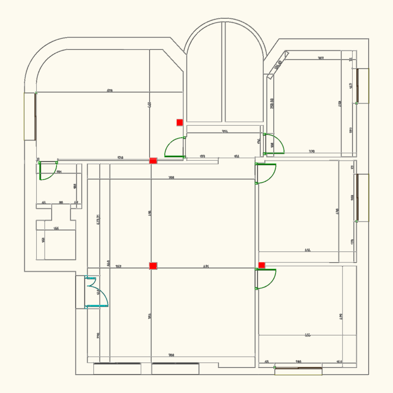 Apartment Floor Plan CAD Drawing with Room Dimensions