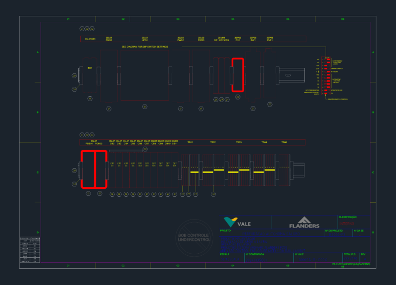ARDVARC ACE Control Enclosure DIN Rail Layout Drawing