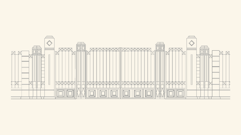 Art Deco Fence Elevation