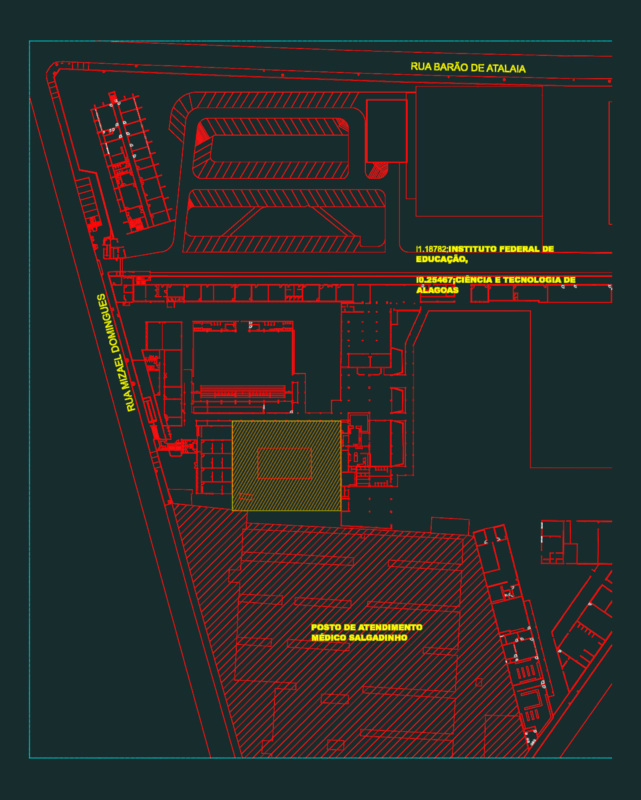 Architectural plans for a campus swimming pool renovation project