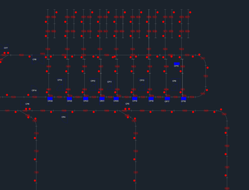 Automated Sorting Conveyor System Layout with Control Points