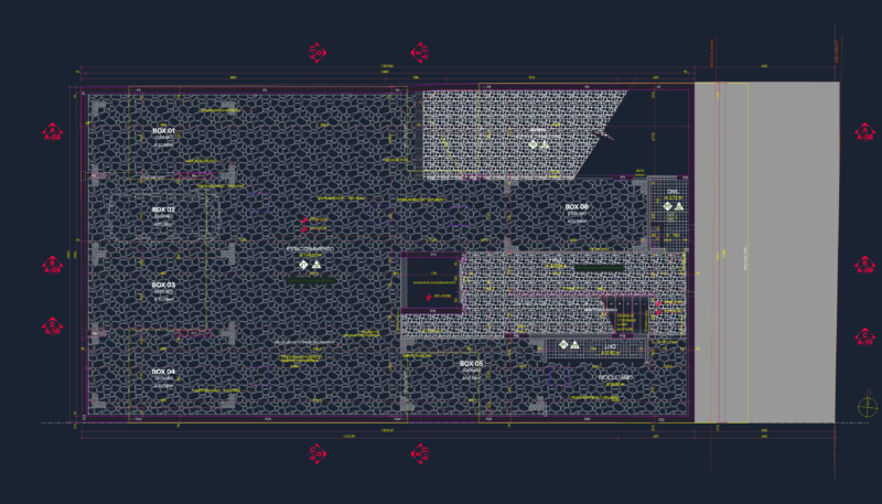 Basement Parking Plan DWG with Lower Water Reservoir and Ramp