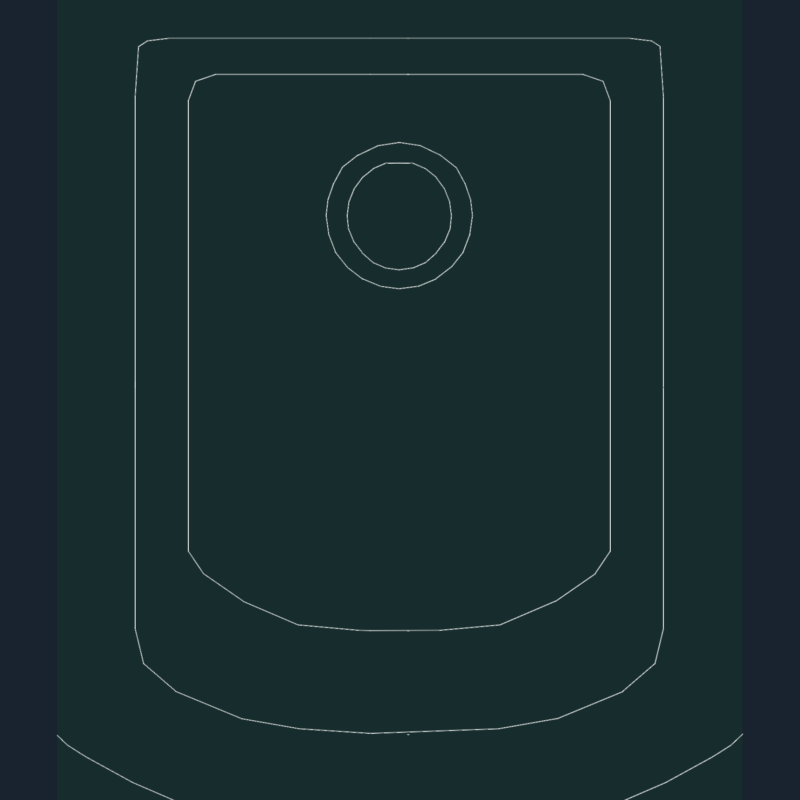 Floor Mounted Ceramic Bidet Architectural Plan View Symbol