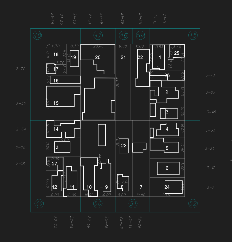 Bauru Vila Cardia lot map
