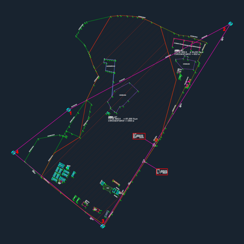 Boundary survey for industrial crusher plant and readymix site