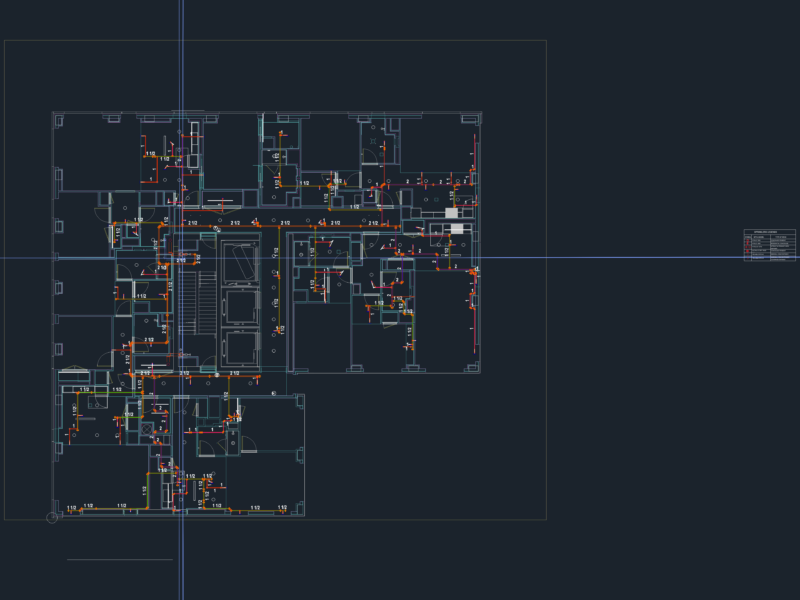 Fire sprinkler system as-built for 23rd floor penthouse