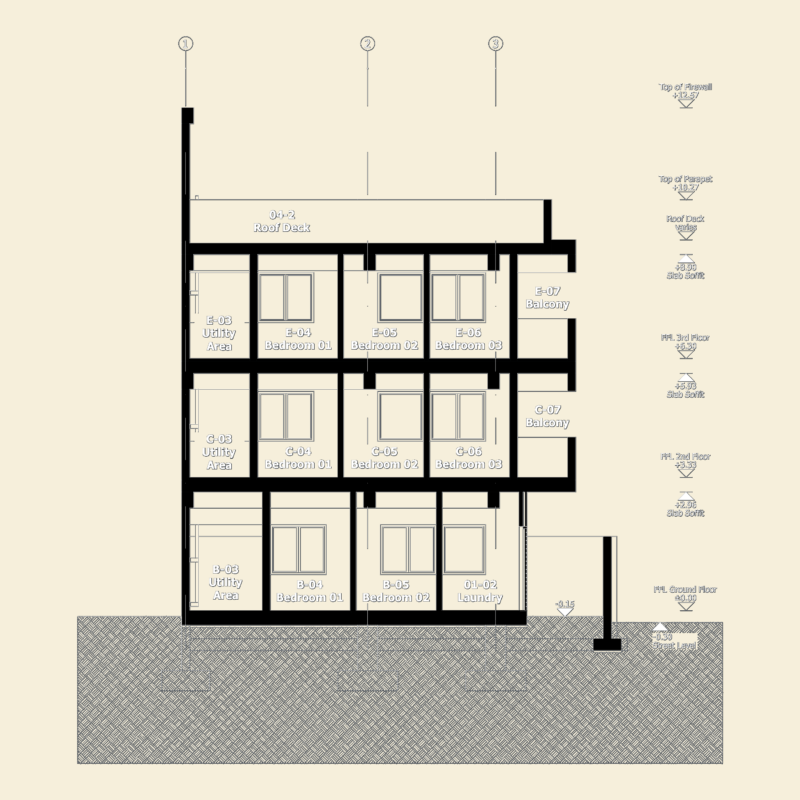 Multi-story Residential Building Section
