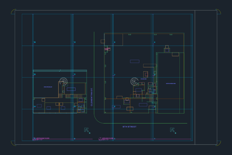 Ground and Mezzanine Plans DWG