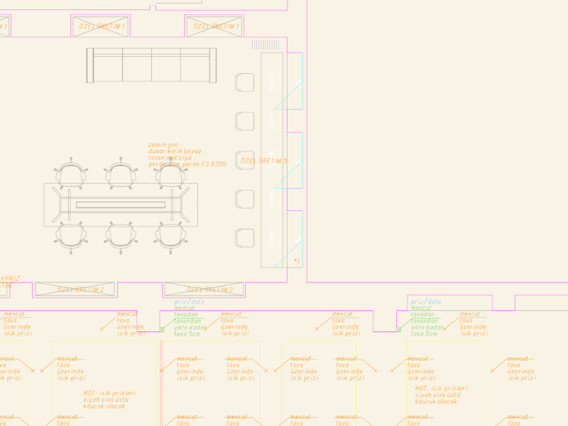Bahçeşehir University Conservatory Ground Floor Architectural and Electrical Layout