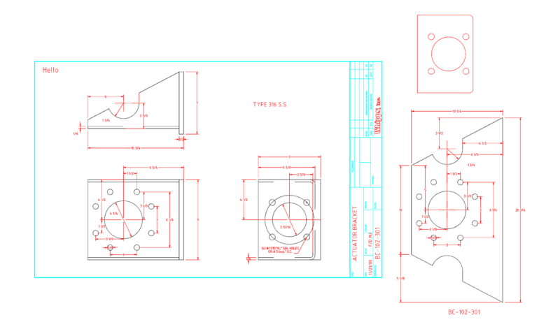 WHIPPS BC-102-301 ACTUATOR BRACKET