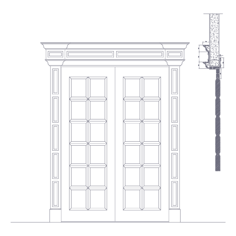 Classic Double Door Details