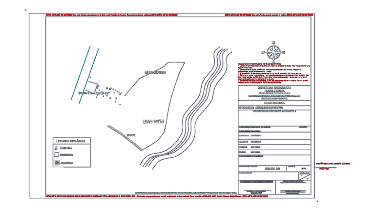 Cadastral survey plan for a lot in Los Patos, Barahona, showing parcel boundaries, shoreline, and road network.